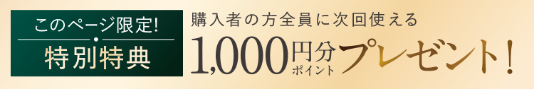 1000円分ポイントプレゼント　ページトップバナーA