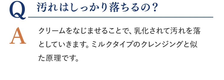 汚れはしっかり落ちるの？