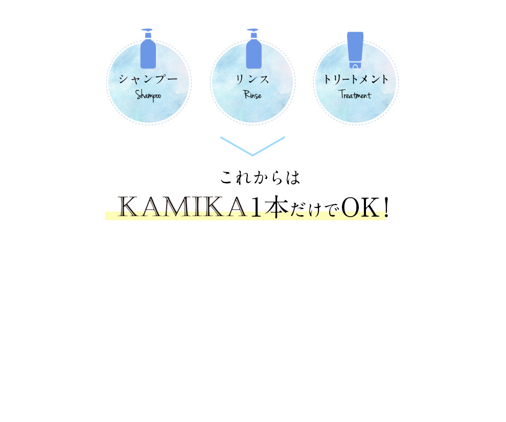 これからはKAMIKA1本だけでOK!