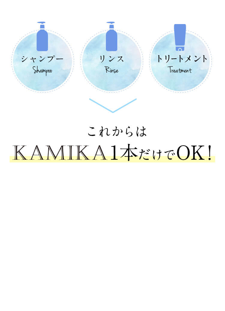 これからはKAMIKA1本だけでOK!
