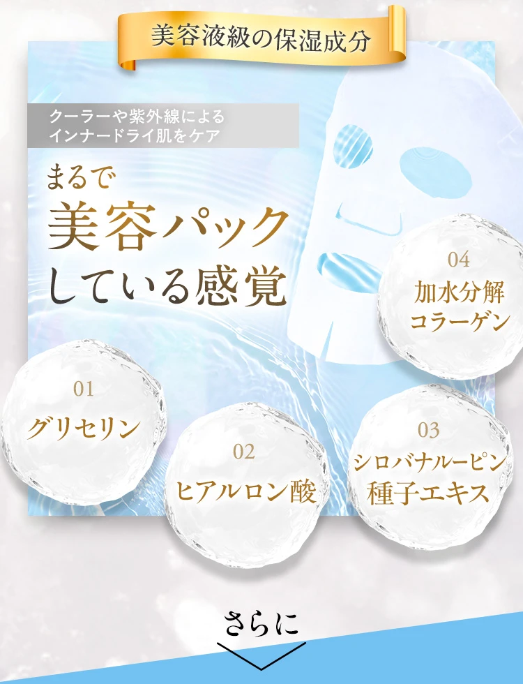 まるで美容パックをしている感覚