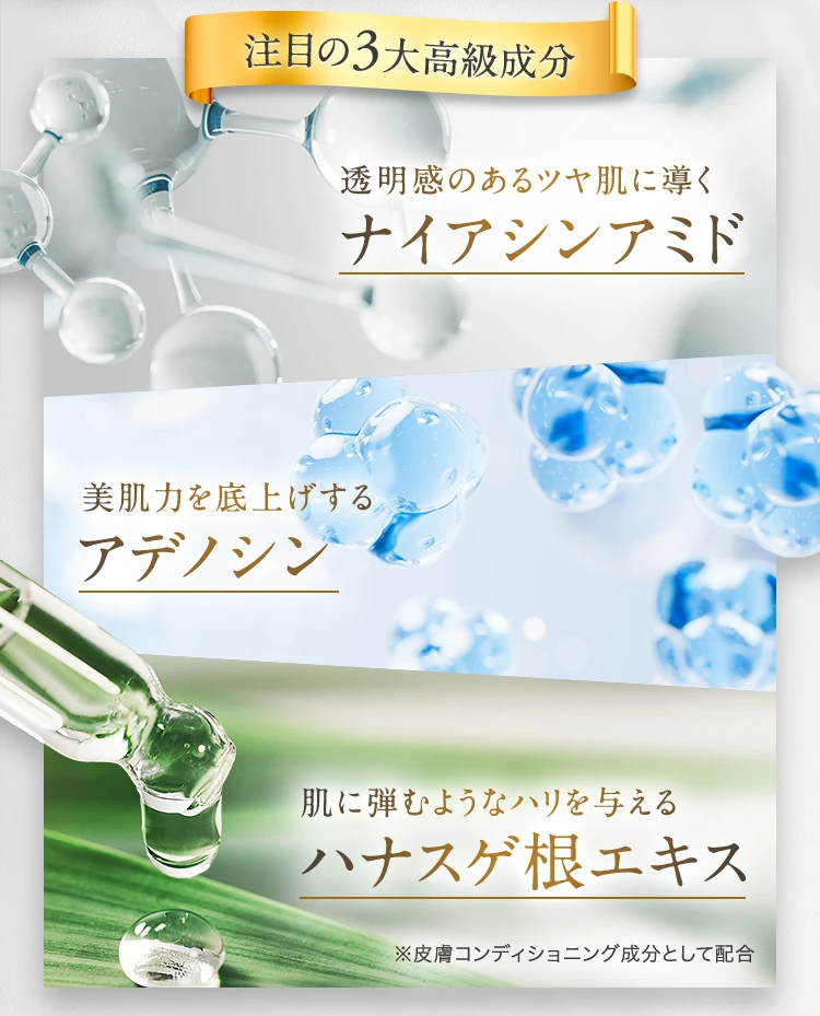 注目の3大高級成分